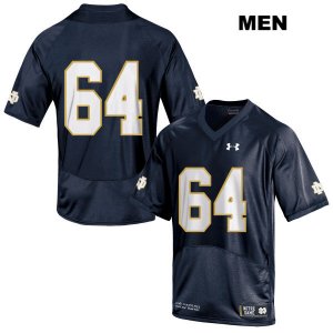 Notre Dame Fighting Irish Men's Max Siegel #64 Navy Under Armour No Name Authentic Stitched College NCAA Football Jersey OUG3199GB